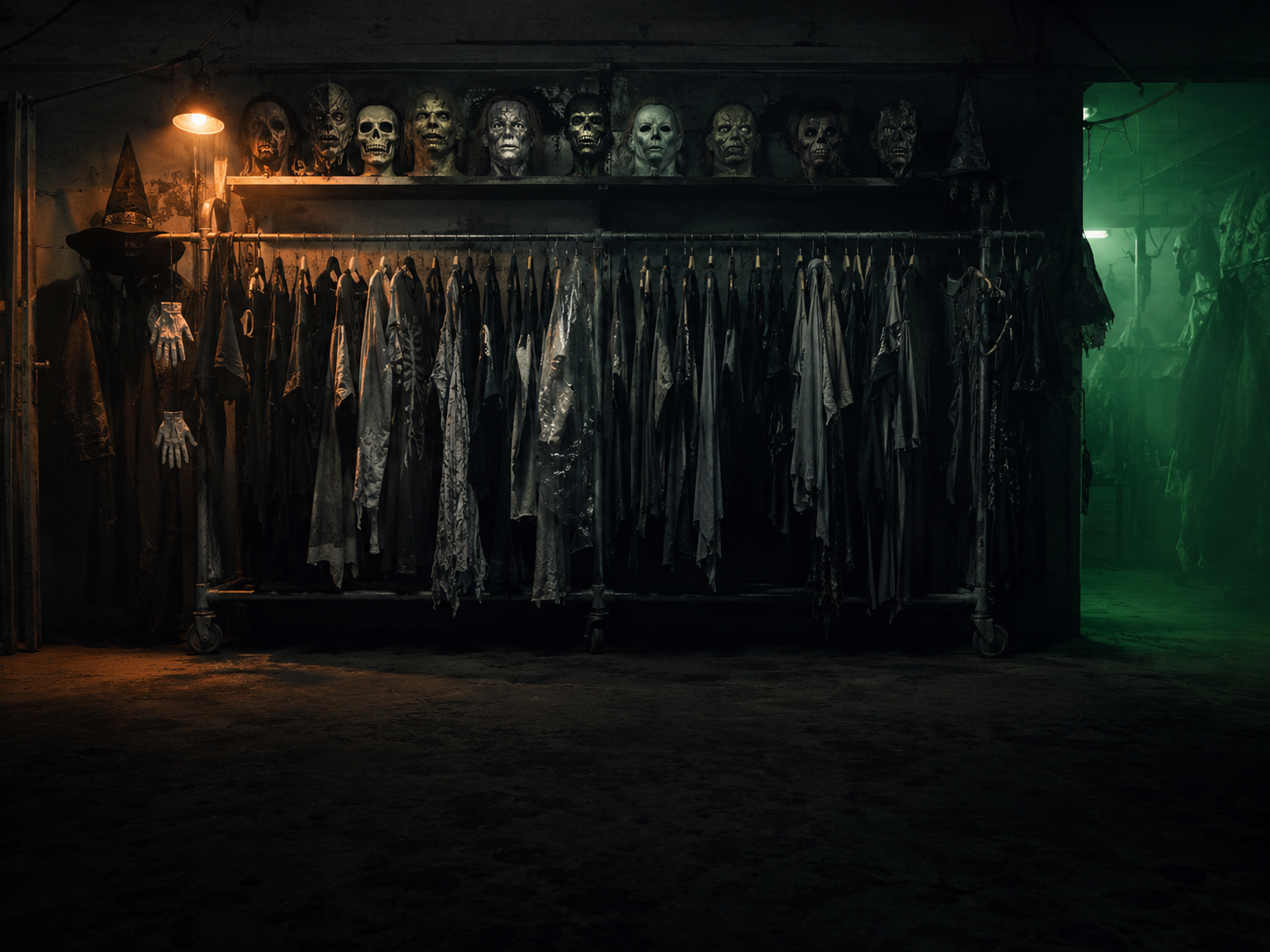 Halloween Kost&uuml;me Masken Deko Banner