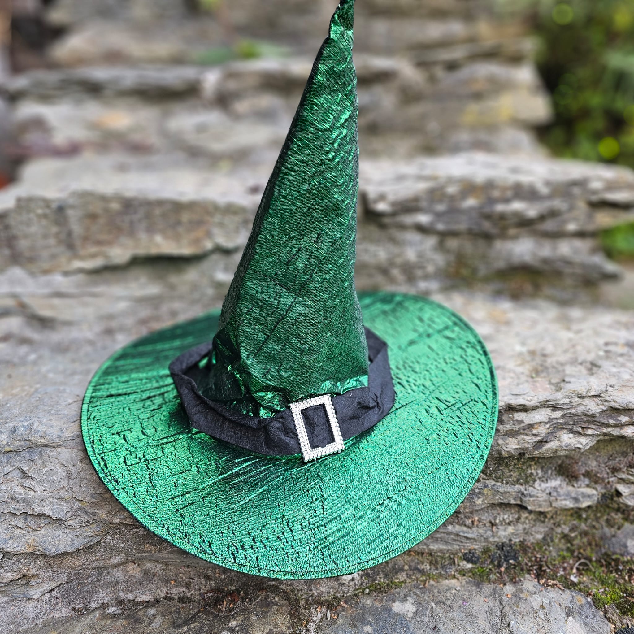Gr&uuml;ner Hexen/Zauberer Hut Halloween image 0
