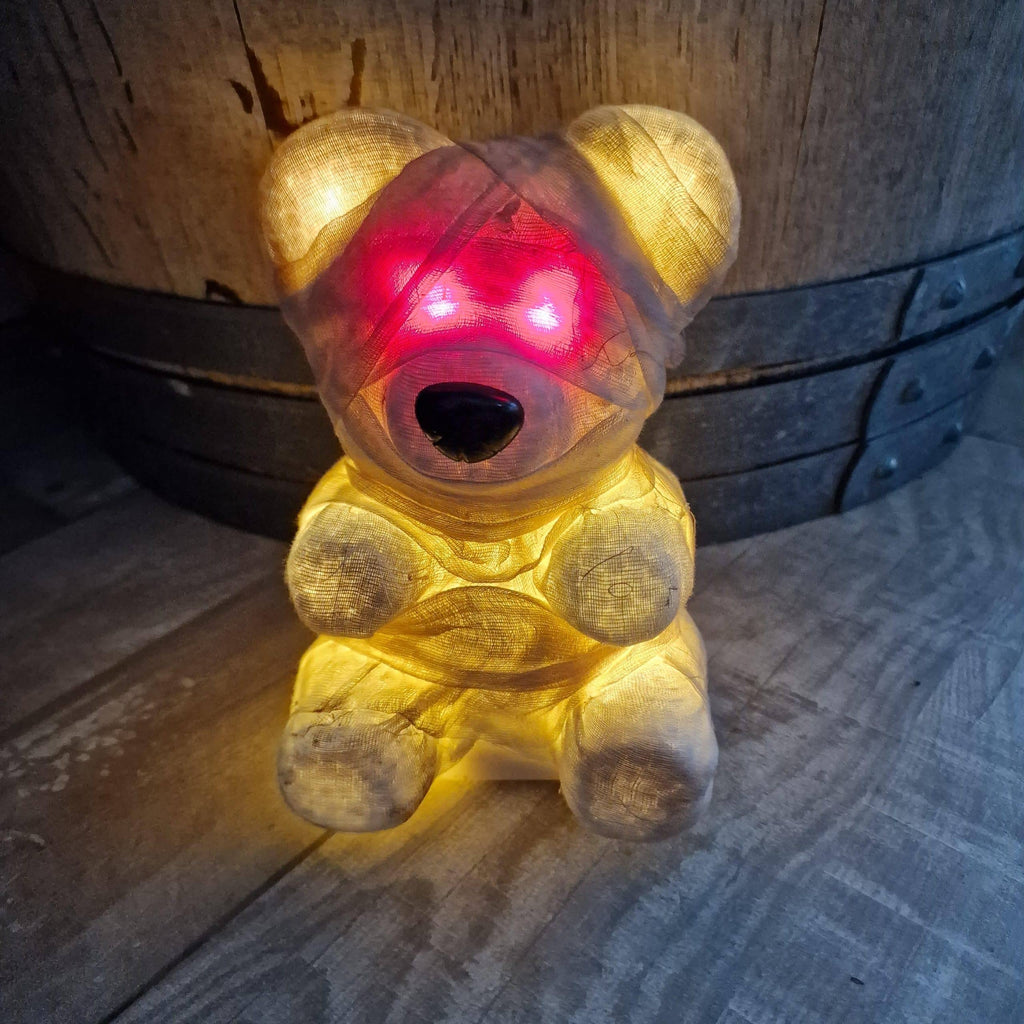 Spooky Teddyb&auml;r mit LED Augen Figur Deko image 1