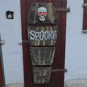 Geistersargdeckel &bdquo;Charly&ldquo; &ndash; Animierte Halloween-Dekoration