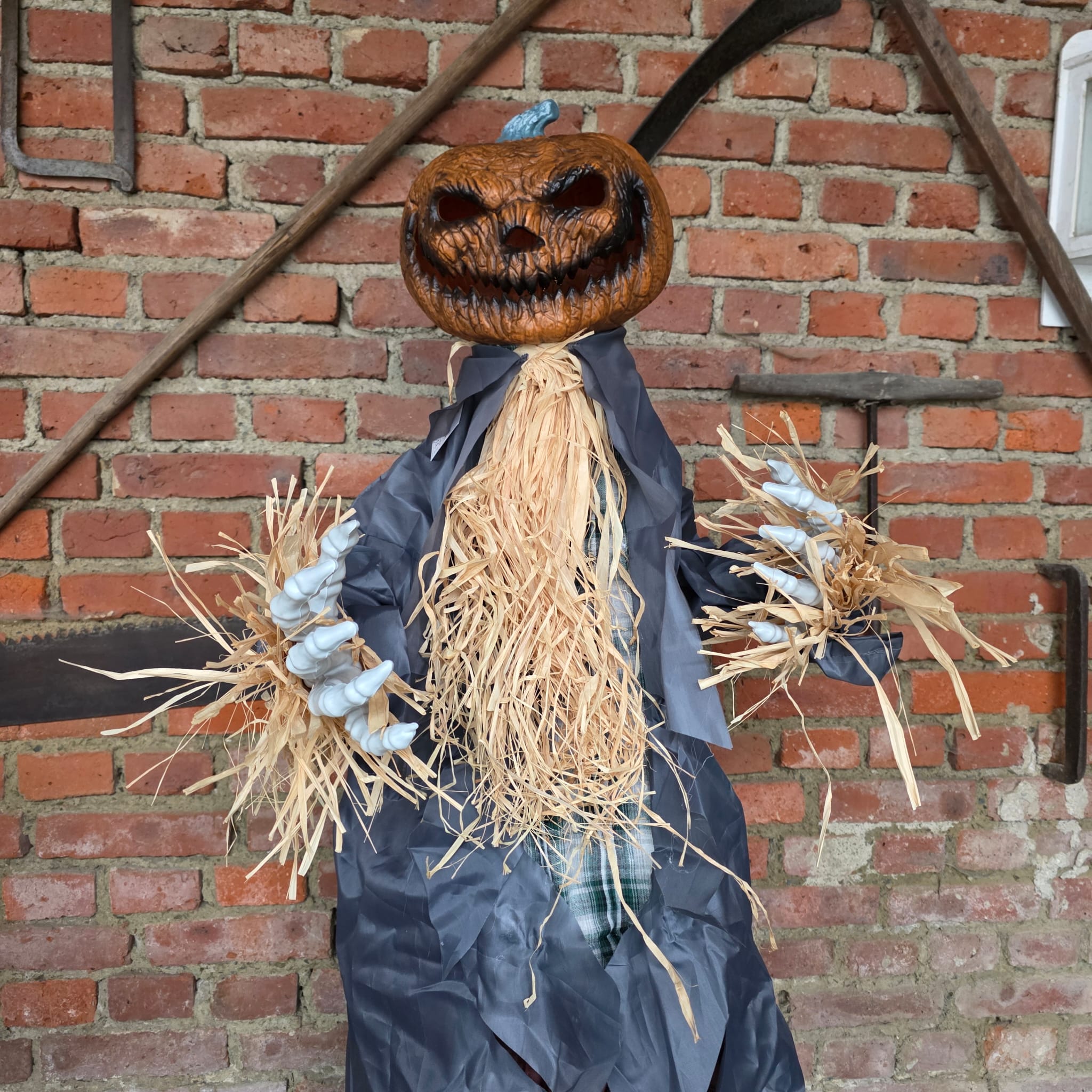 K&uuml;rbismann Hagrid &ndash; Animierte Halloweenfigur 180 cm