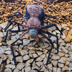 Halloween Riesenspinne &ndash; 130 cm Durchmesser, mit roten LED-Augen image 0