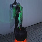 Animatronic Zombie Skelett Seelenf&auml;nger mit Hexenkessel