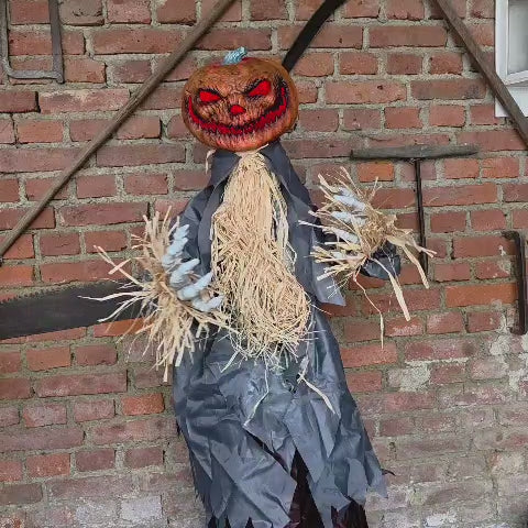 K&uuml;rbismann Hagrid &ndash; Animierte Halloweenfigur 180 cm