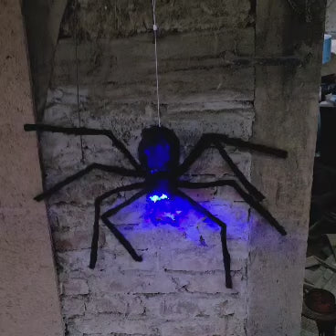 Animatronic Riesenspinne &ndash; 80 cm mit Bewegung, Licht & Sound