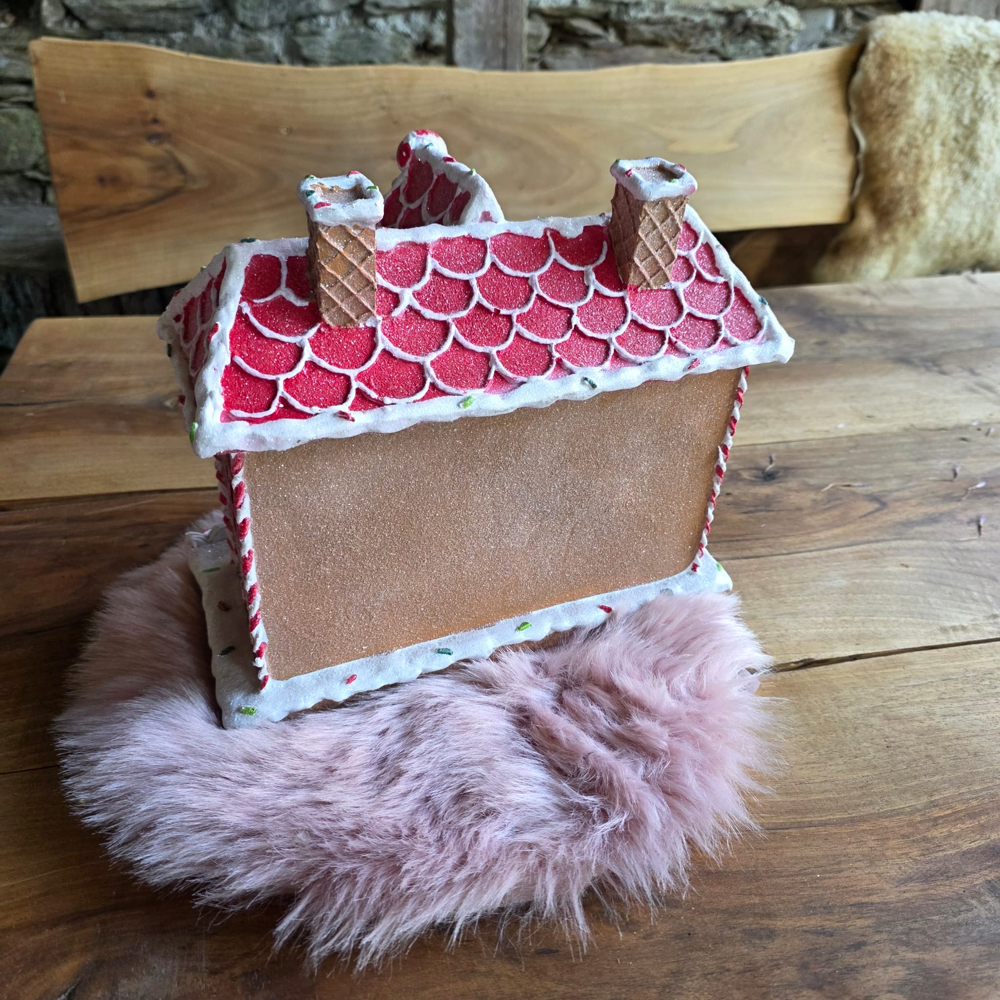 🍪 LED Lebkuchenhaus &ndash; Weihnachtliche Handarbeit mit Glitzer