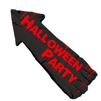 Wegweiser Hinweisschild Halloween Party Schild image 0