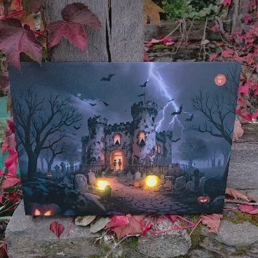 Das verfluchte Schlossgem&auml;lde &ndash; Animiertes Halloween-Bild mit Licht und Sound