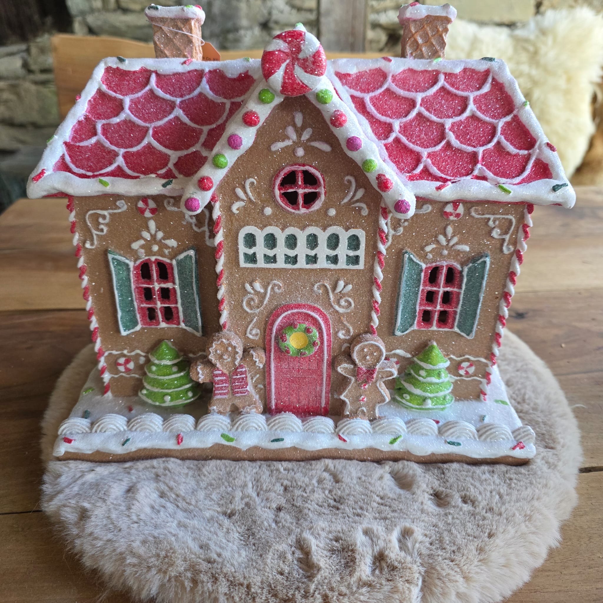 🍪 LED Lebkuchenhaus &ndash; Weihnachtliche Handarbeit mit Glitzer