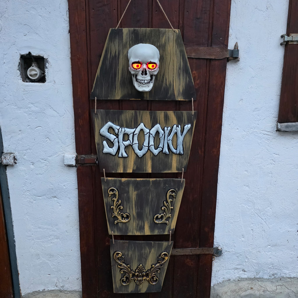 Geistersargdeckel &bdquo;Charly&ldquo; &ndash; Animierte Halloween-Dekoration