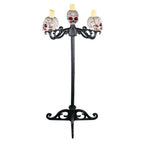 Totenkopf Kerzenst&auml;nder mit LED Licht