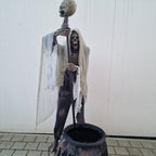 Animatronic Zombie Skelett Seelenf&auml;nger mit Hexenkessel image 0