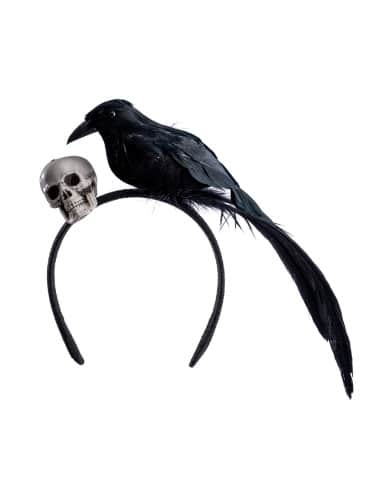 Haarreif mit Rabe und Totenkopf image 0